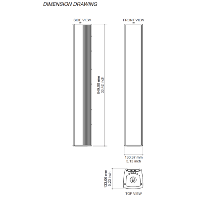 Активная двухполосная акустическая колонна VERTUS CLA 604A