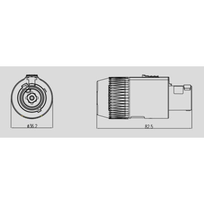 Кабельный разъем PowerCon, гнездо AC3FC-HC