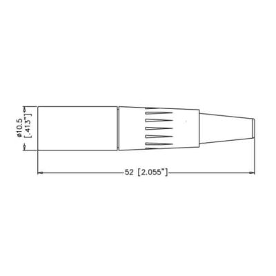 Кабельный разъем мини-XLR, штекер 92M-501S(4P)