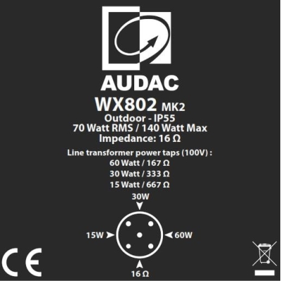 Всепогодная двухполосная акустическая система WX802MK2/OB