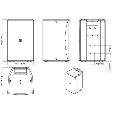 Двухполосная акустическая система класса Pro Audio (8 Ом) VEXO115/W