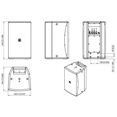 Активная двухполосная акустическая система класса Pro Audio (8 Ом) VEXO110A/W