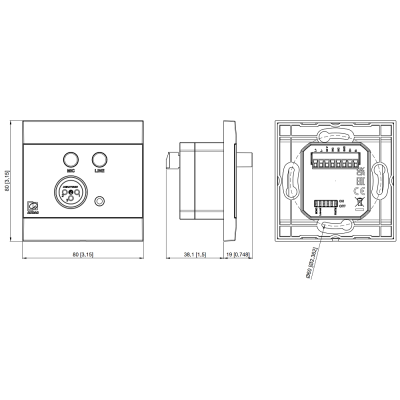 Встраиваемая микшер-панель для ARES5A WP205/W