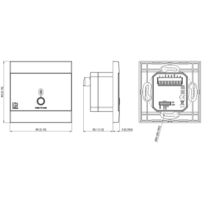 Панель удаленного Bluetooth-приемника для аудио устройств AUDAC WP220/W
