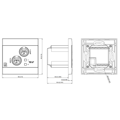 Сетевая настенная панель аудиовходов Dante с Bluetooth NWP220/B