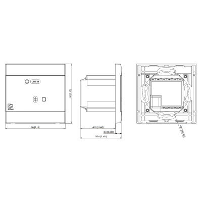 Сетевая настенная панель аудиовходов Dante с Bluetooth NWP300/B