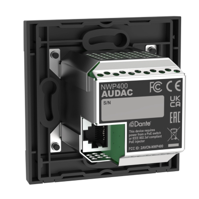 Сетевая настенная панель аудиовходов Dante с Bluetooth NWP400/B