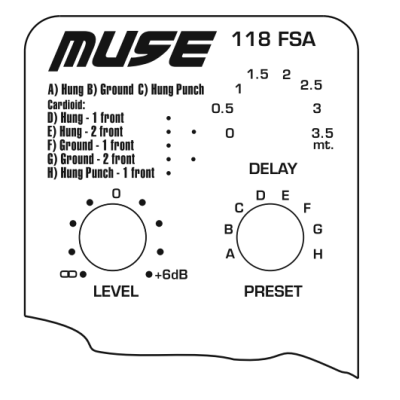 Активный band-pass сабвуфер, элемент линейного массива MUSE 118FSA