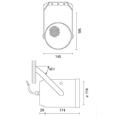 Всепогодный звуковой прожектор CESL 10T