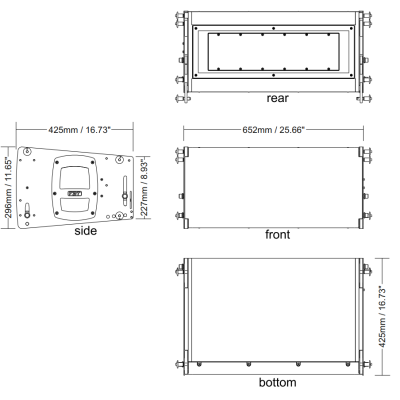Пассивная  двухполосная АС, элемент линейного массива MUSE 210L