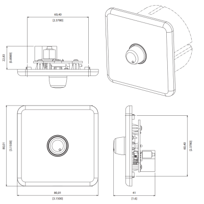 Настенный дистанционный регулятор громкости CRC-VEU-BK