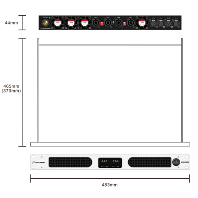 Профессиональный четырехканальный усилитель с DSP и AES DQX4-6000