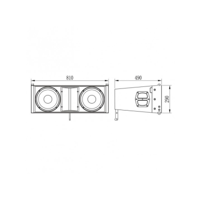 Пассивный двухполосный элемент линейного массива V8