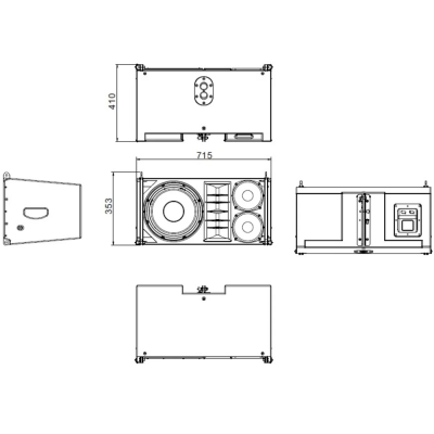 Пассивный трехполосный элемент линейного массива V312