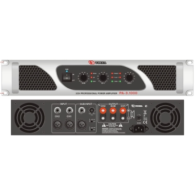 Профессиональный трехканальный усилитель с кроссовером