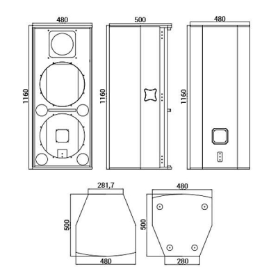 Профессиональная двухполосная пассивная акустическая система MAX 215