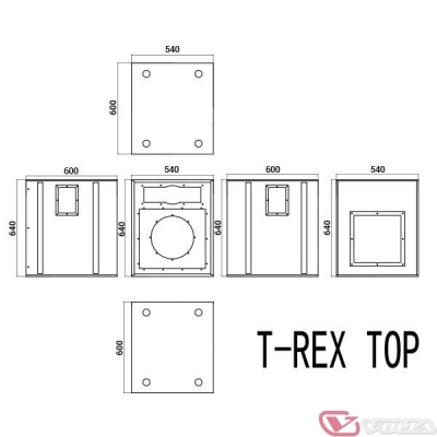 Активный двухполосный элемент профессионального портального комплекта T-REX ANGRY TOP