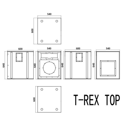 Пассивный двухполосный элемент профессионального портального комплекта T-REX TOP