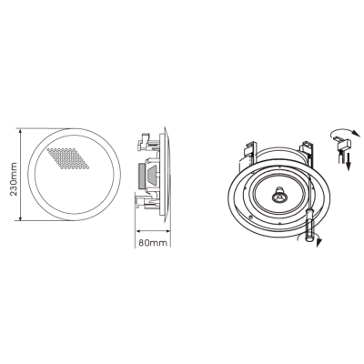 Широкополосный потолочный громкоговоритель CSL-6T