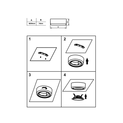 Крепежный корпус для потолочных громкоговорителей KIT-CS-6T