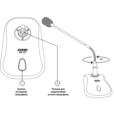 Профессиональный настольный микрофон RM-103