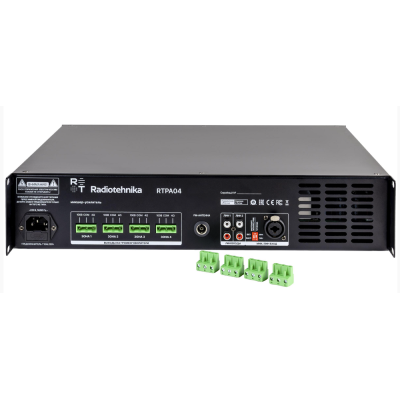 Профессиональный четырехканальный микшер-усилитель с медиаплеером RTPA04