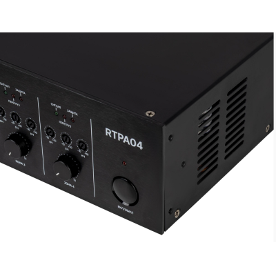 Профессиональный четырехканальный микшер-усилитель с медиаплеером RTPA04