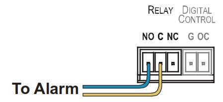 Схема подключения релейных выходов KRAMER PL-50